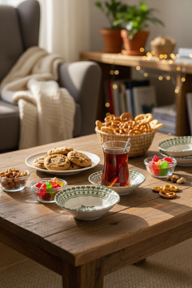 Acem Kartanem Serisi 6'lı Porselen Çay Tabağı Seti