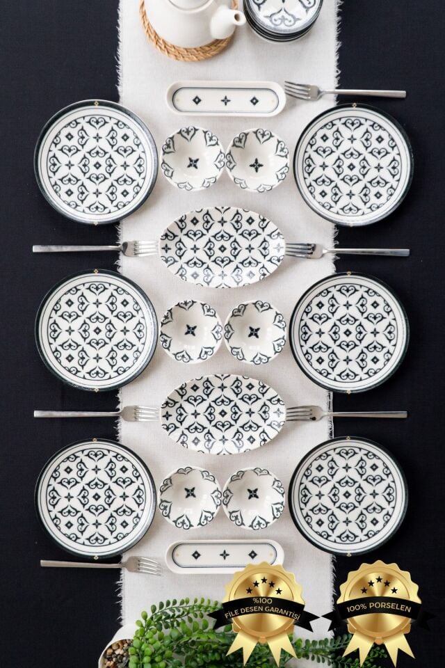 AHENK 6 Kişilik 16 Parça Kahvaltı Takımı