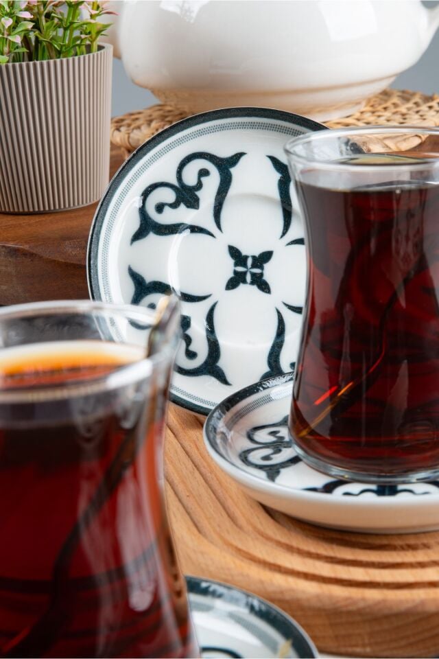 Ahenk 6'lı Porselen Çay Tabağı Seti