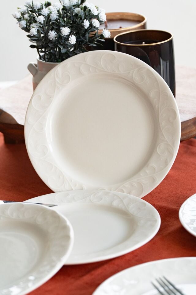 Bahar 6'lı Porselen Pasta Tabağı Seti