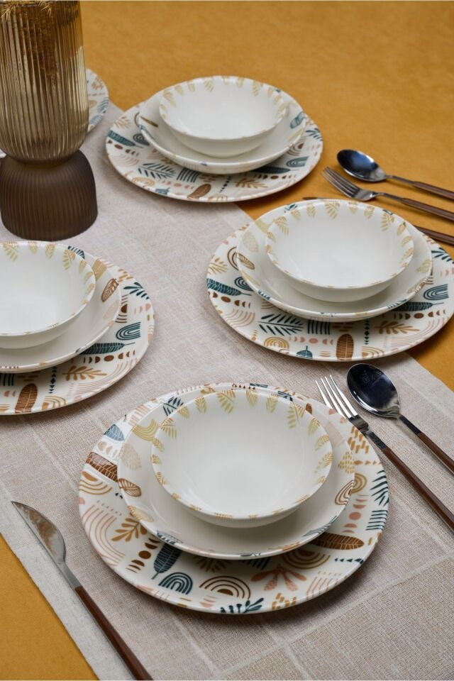 Başak 18 Parça 6 Kişilik Porselen Yemek Takımı