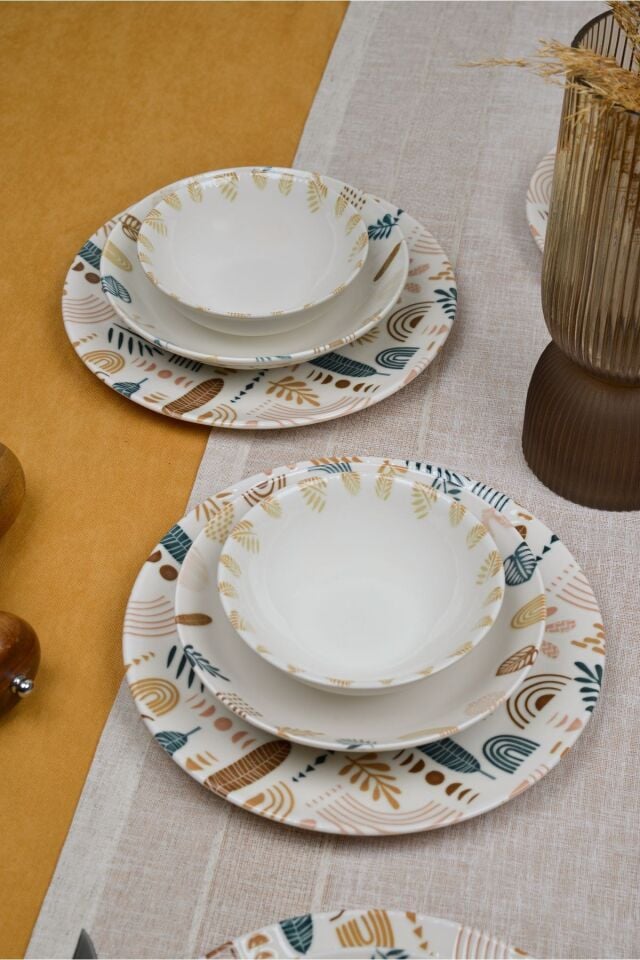 Başak 18 Parça 6 Kişilik Porselen Yemek Takımı