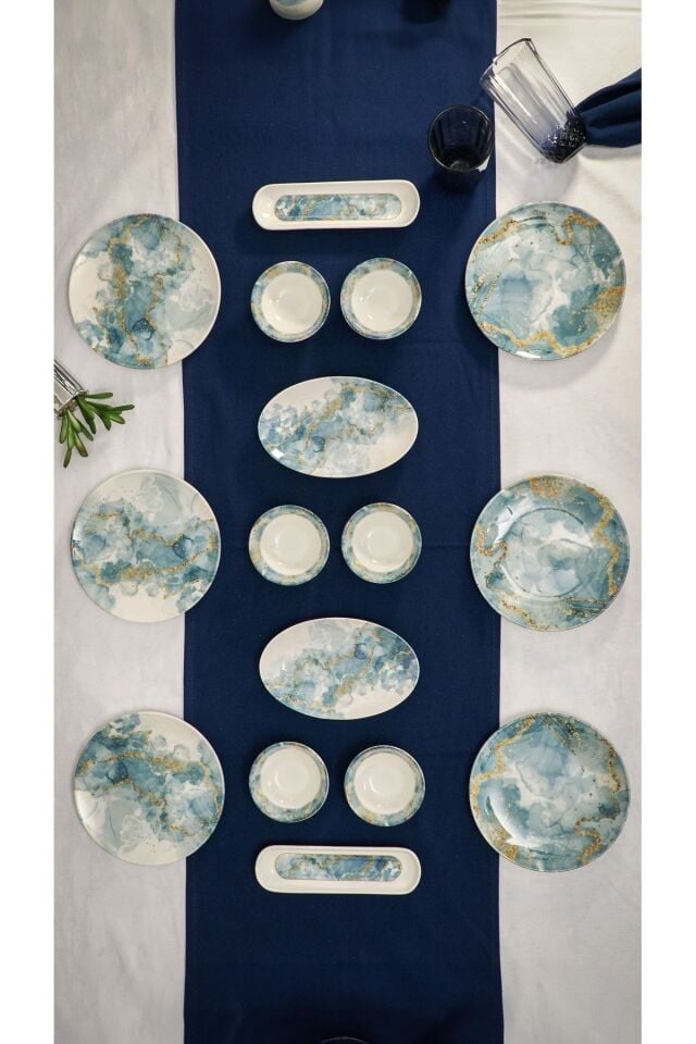 Bulut Porselen 16 Parça 6 Kişilik Kahvaltı Takımı