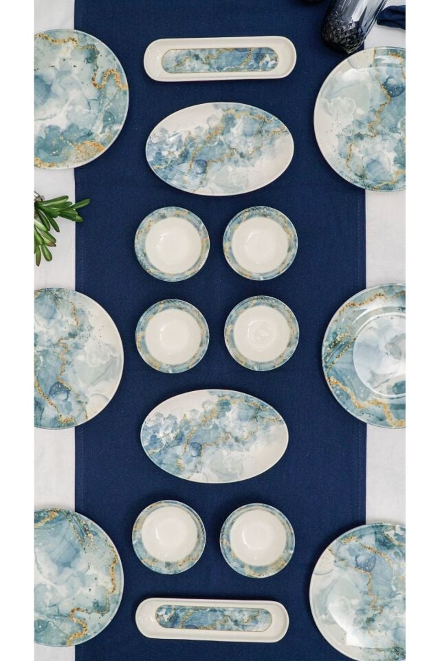 Bulut Porselen 16 Parça 6 Kişilik Kahvaltı Takımı