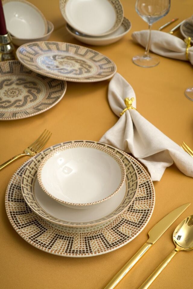 Efes 18 Parça 6 Kişilik Porselen Yemek Takımı