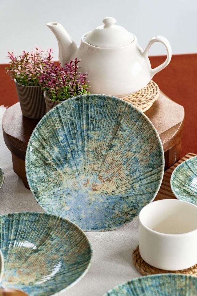 Eksen 6'lı Porselen Pasta Tabağı Seti