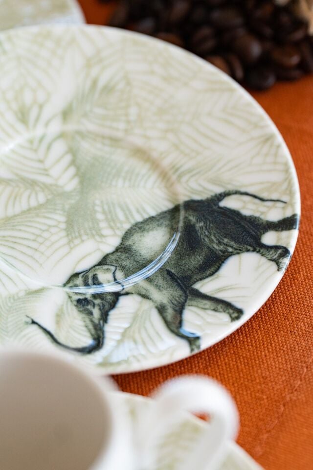 Fil 4 Parça 2 Kişilik Porselen Kahve Fincan Takımı