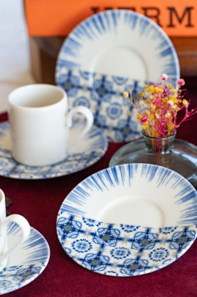 Firuze 4 Parça 2 Kişilik Porselen Kahve Fincan Takımı 100 ml