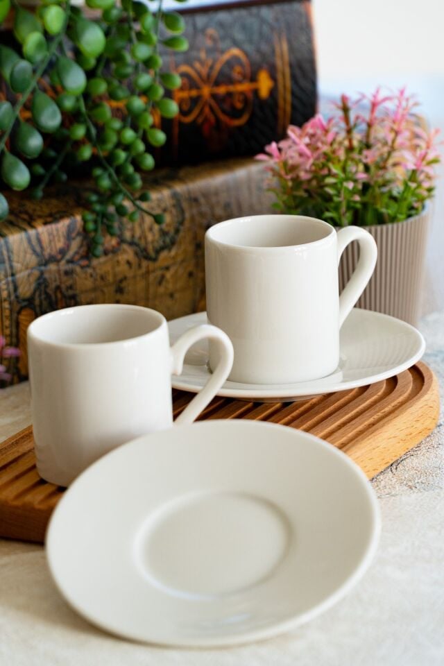 Hayal 4 Parça 2 Kişilik Porselen Kahve Fincan Takımı