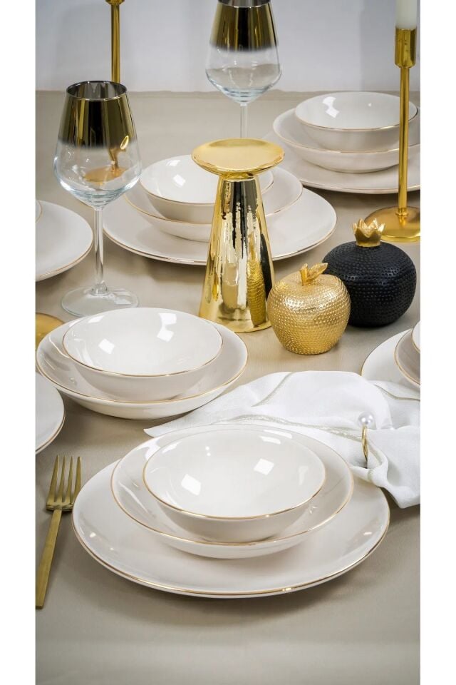 Hayal Altın Yaldız 18 Parça Yemek Takımı 6 Kişilik