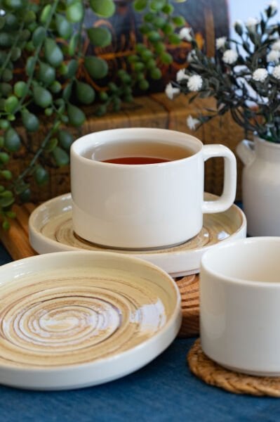 Jüpiter Porselen Çay Takımı 4 Parça 2 Kişilik