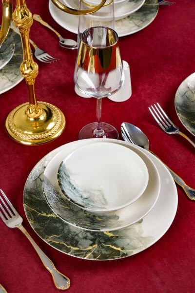 MERMER 18 Parça 6 Kişilik Yemek Takımı