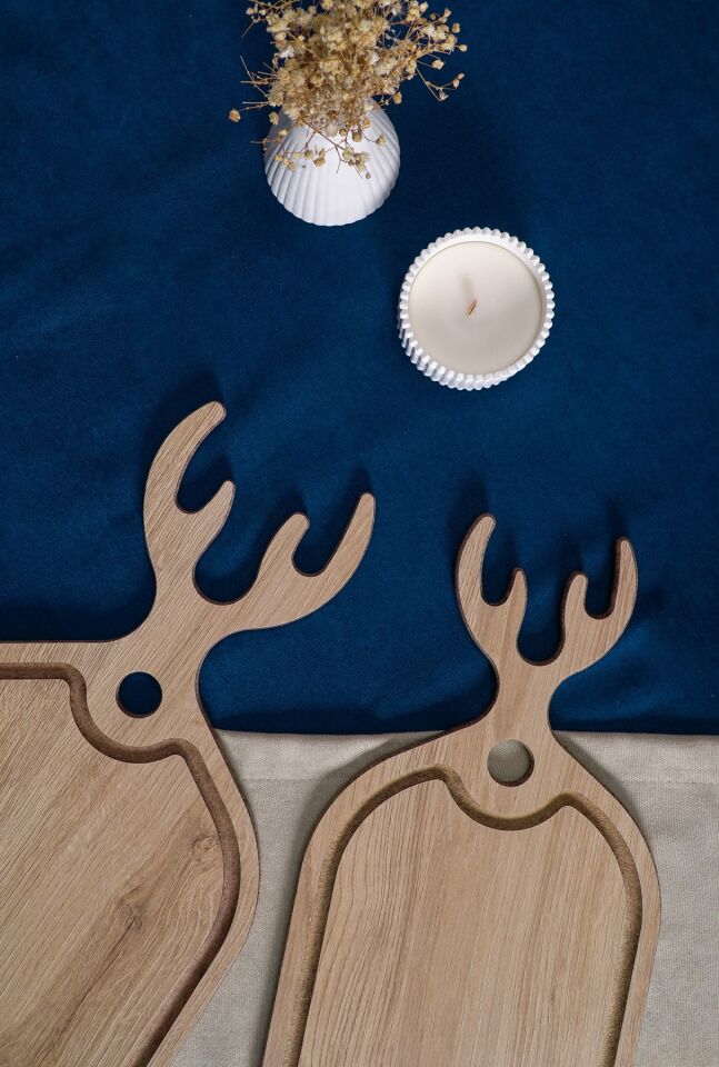 Ren Serisi 2'li Ahşap Kesme ve Sunum Tahtası