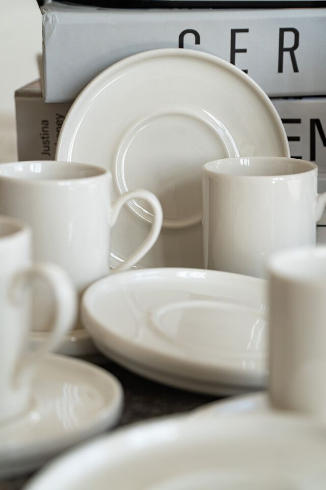 Rüya 12 Parça 6 Kişilik Porselen Kahve Fincan Takımı