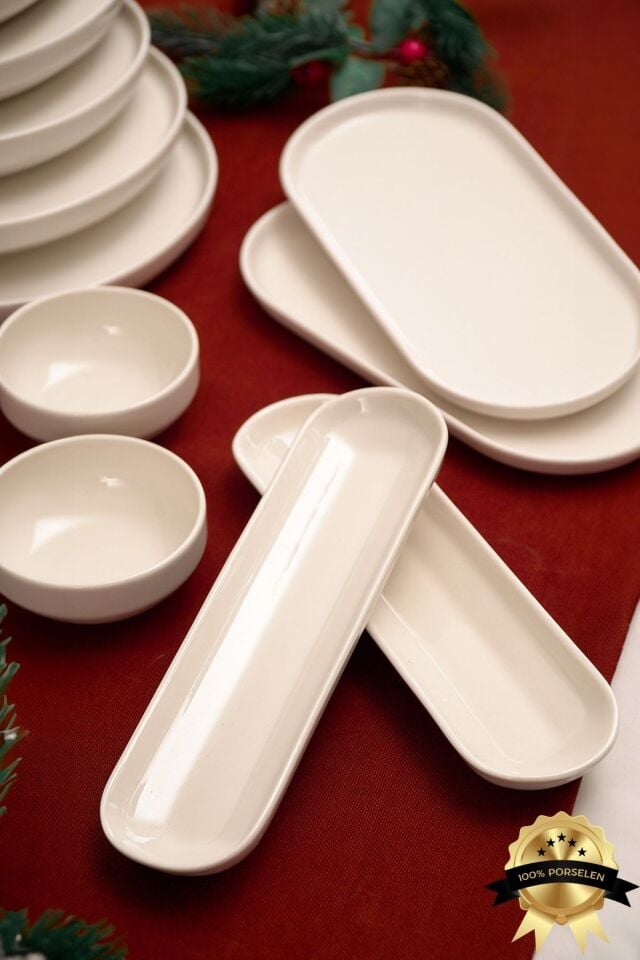 Rüya 16 Parça 6 Kişilik Porselen Kahvaltı Takımı