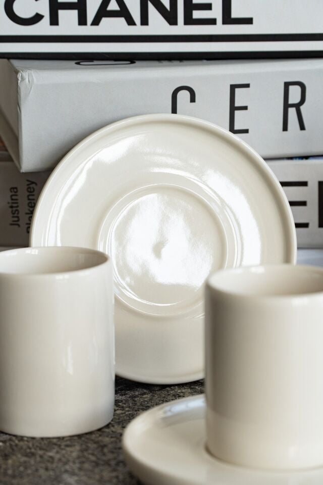 Rüya 4 Parça 2 Kişilik Porselen Kahve Fincan Takımı