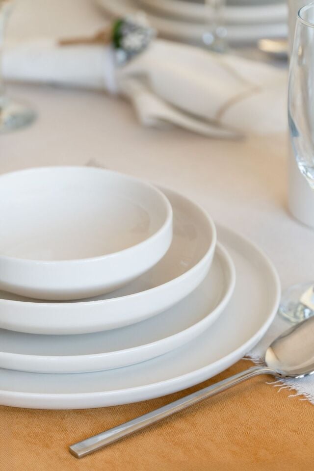 Rüya Kırık Beyaz 24 Parça 6 Kişilik Porselen Yemek Takımı