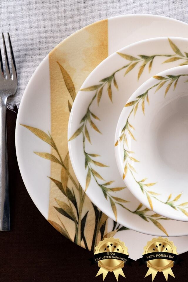 Serin 18 Parça 6 Kişilik Porselen Yemek Takımı