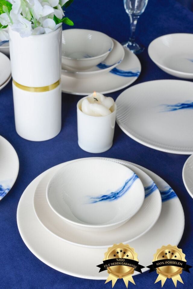 Toros 18 Parça 6 Kişilik Porselen Yemek Takımı