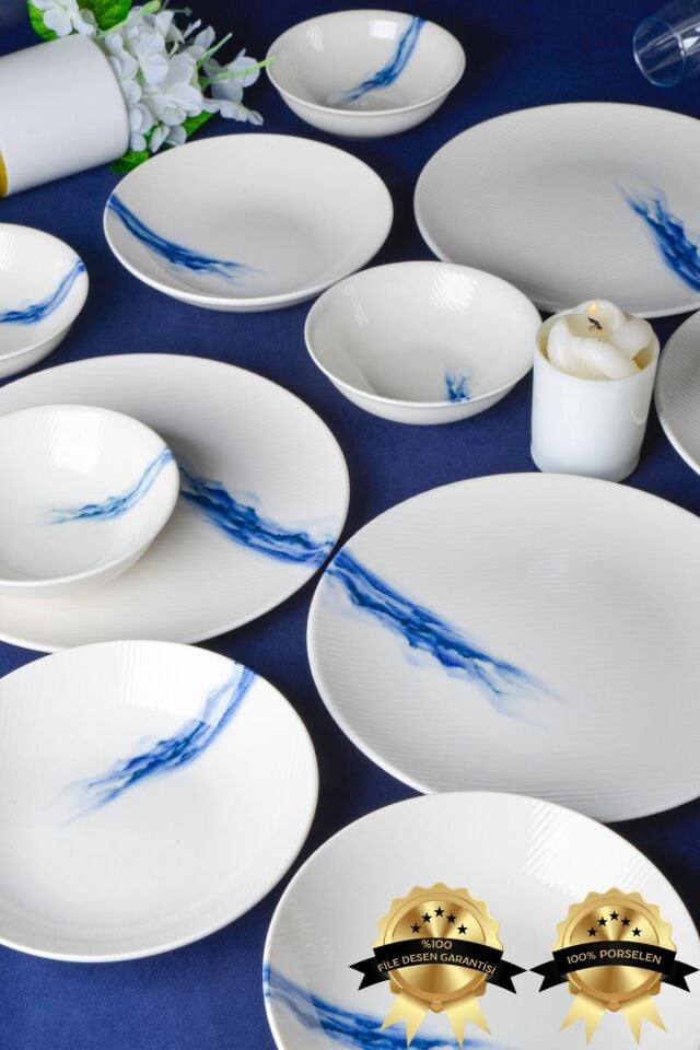 Toros 18 Parça 6 Kişilik Porselen Yemek Takımı