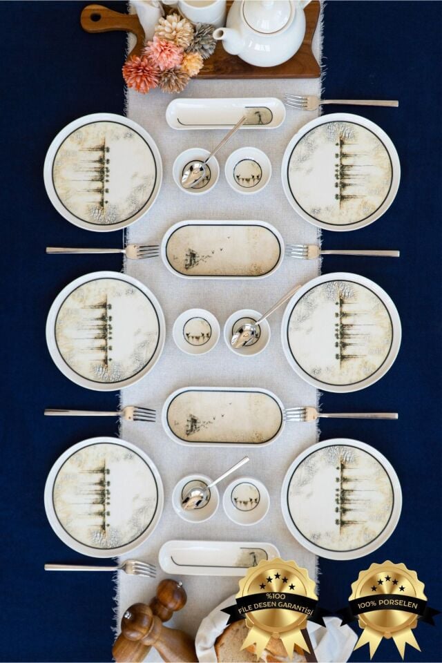 UMUT 6 Kişilik 16 Parça Kahvaltı Takımı