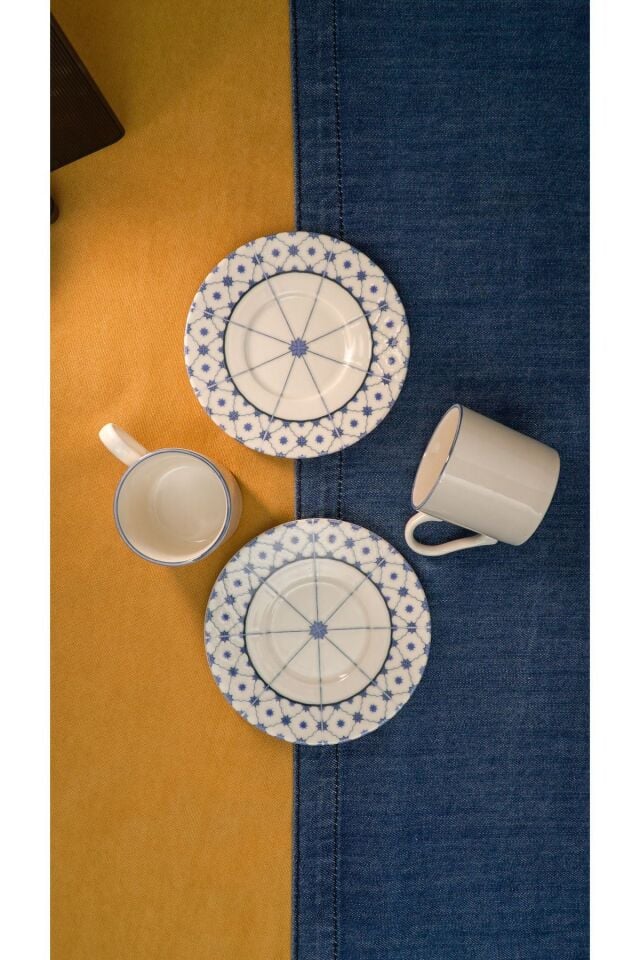 Yıldız 12 Parça 6 Kişilik Porselen Kahve Fincan Takımı