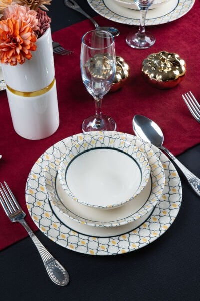 Bergama 18 Parça 6 Kişilik Yemek Takımı