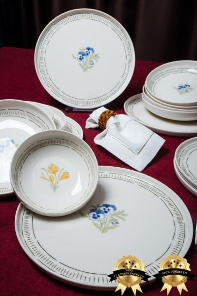 Mimoza 18 Parça 6 Kişilik Porselen Yemek Takımı