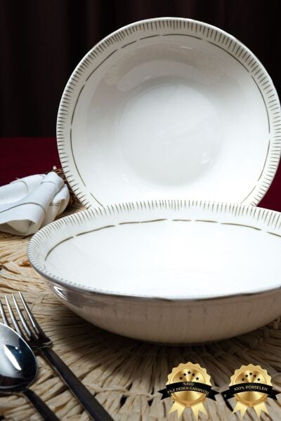 Mimoza 23cm 2'li Porselen Salata Tabağı Takımı