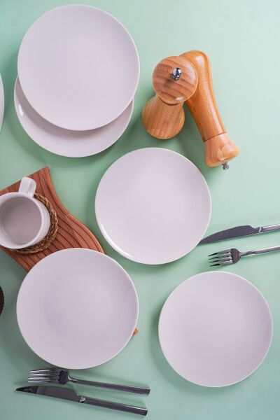 Hayal Kırık Beyaz 6'Lı Porselen Pasta Seti