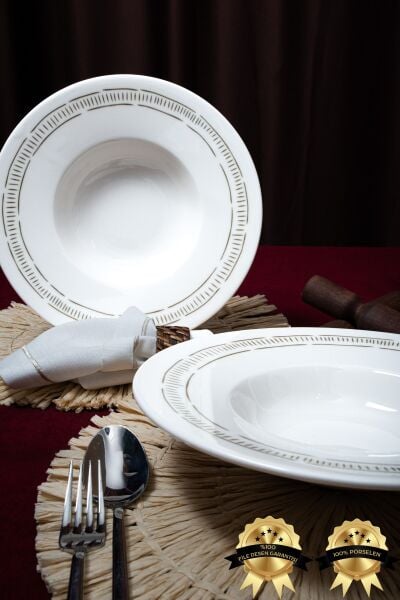 Mimoza 28cm Porselen Makarna Tabağı