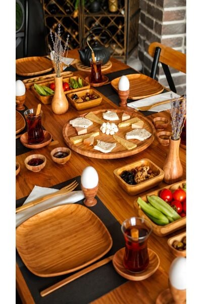 Naturya 6 Kişilik 57 Parça Bambu Kahvaltı Takımı